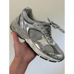 Golden Goose Dad Star Athletic Shoes 37 Womens 6.5-7 Gray Silver Sneakers